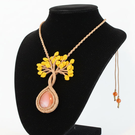 Golden Leaves of Healing Necklace