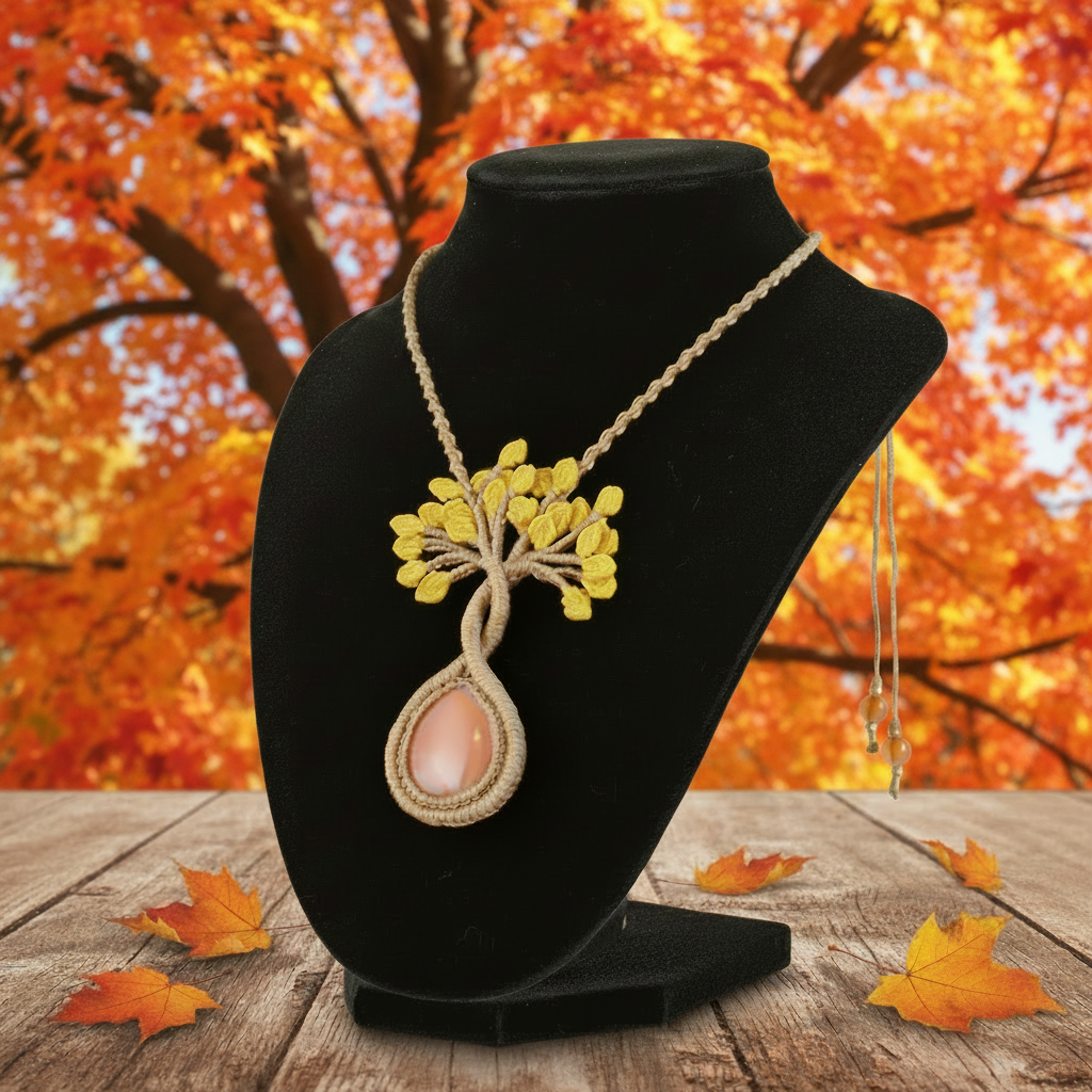 Golden Leaves of Healing Necklace