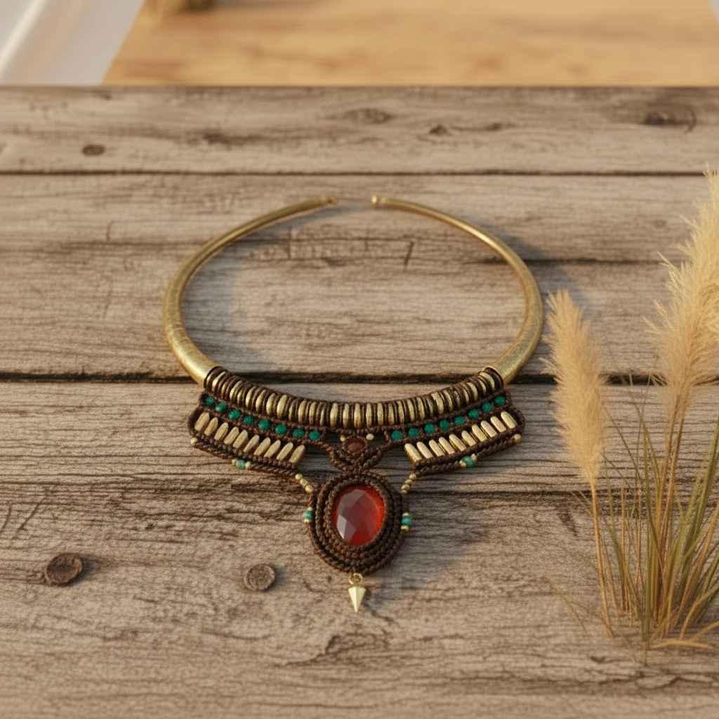 Ancient Ember Cuff Necklace