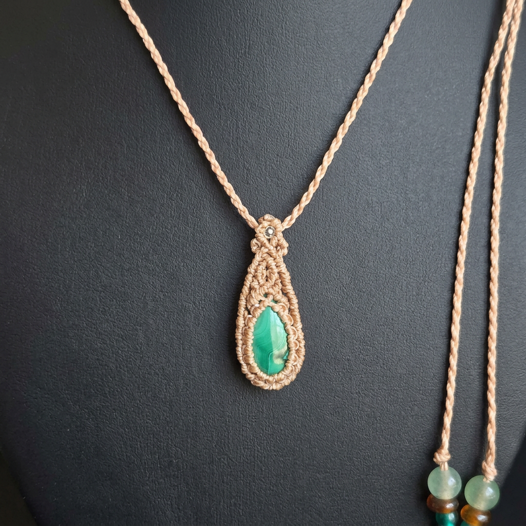 Necklace reference with the stand changed to smooth black